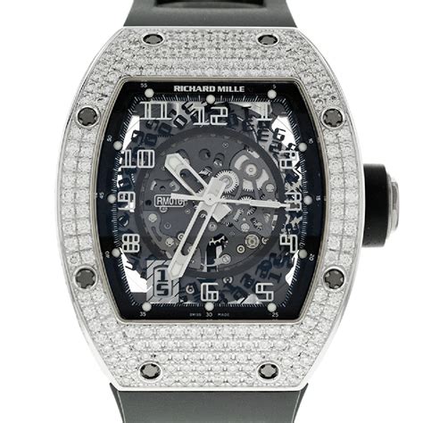 richard mille automatic white gold skeleton dial rm010 - pre-owned|richard mille 010 pre owned.